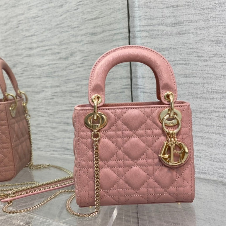 DIOR mini lady 17 sakura calfskin ghw