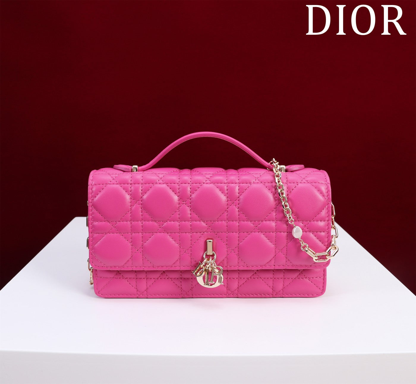 DIOR my mini 21 pink lambskin