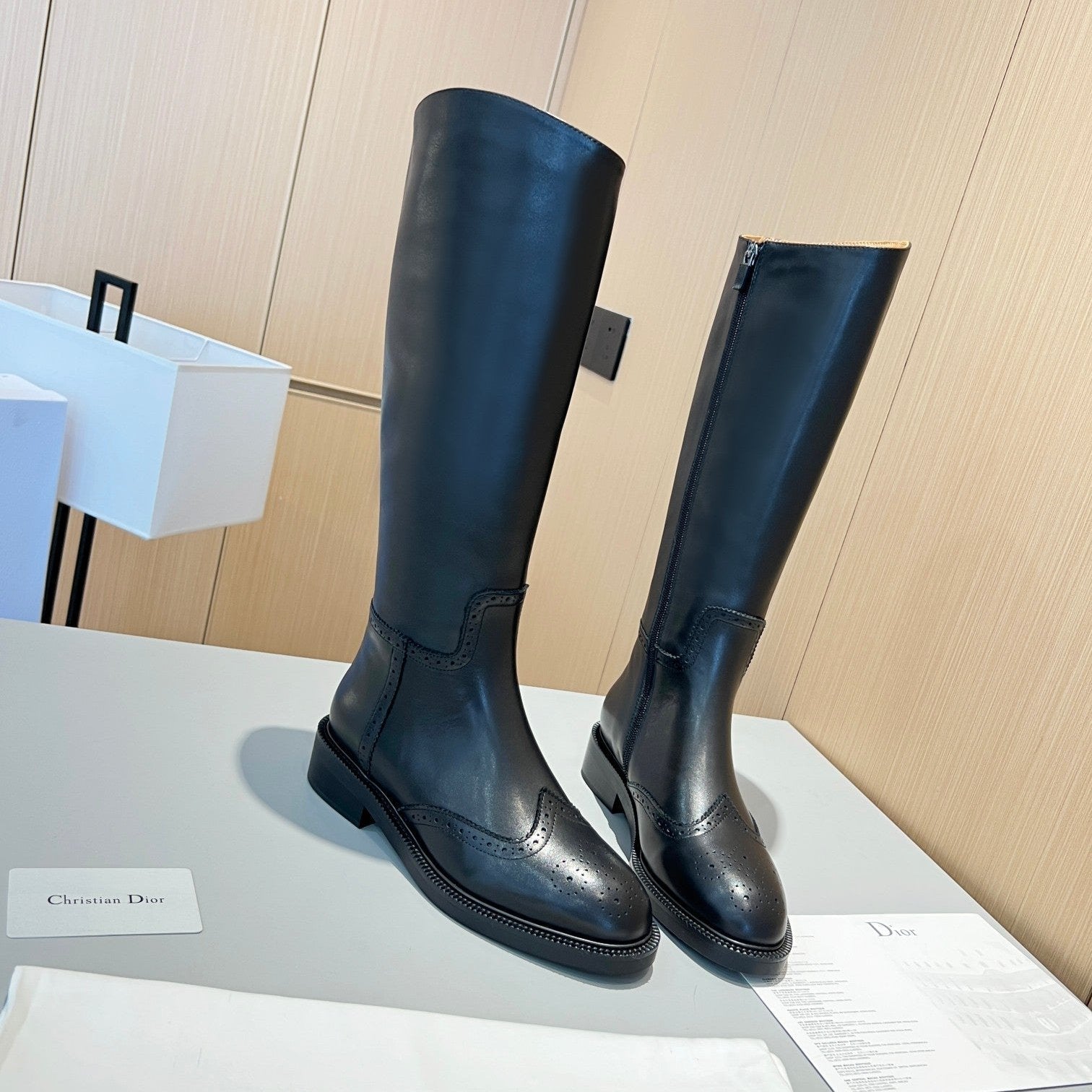 DIOR High Boots Black Calfskin