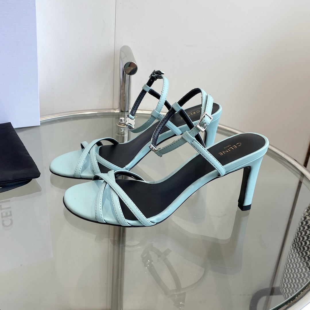 Celine HIGH HEEL 65MM IN SKY BLUE CALFSKIN