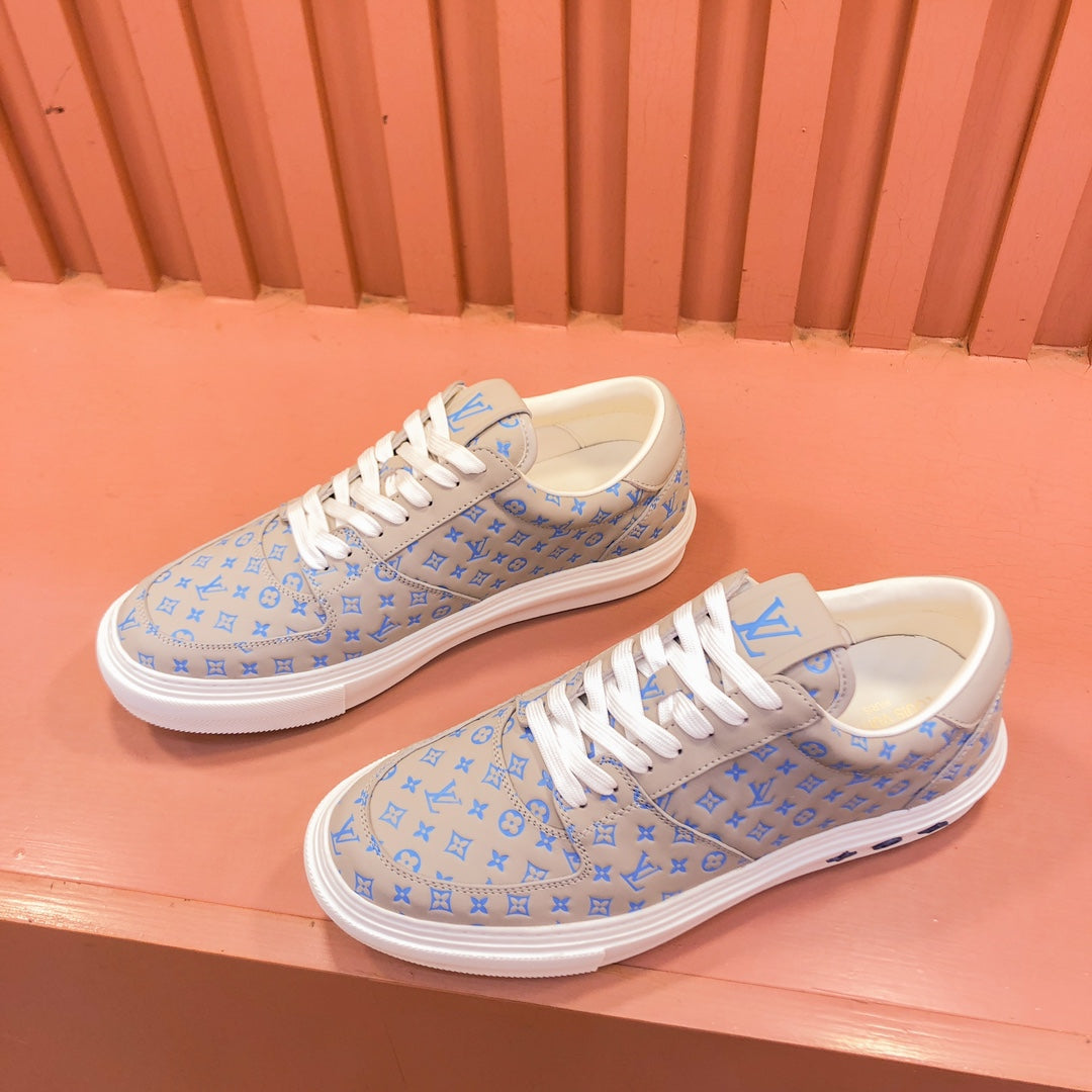 Louis Vuitton TRAINER SNEAKER IN CAMEL BEIGE MONOGRAM CALFSKIN