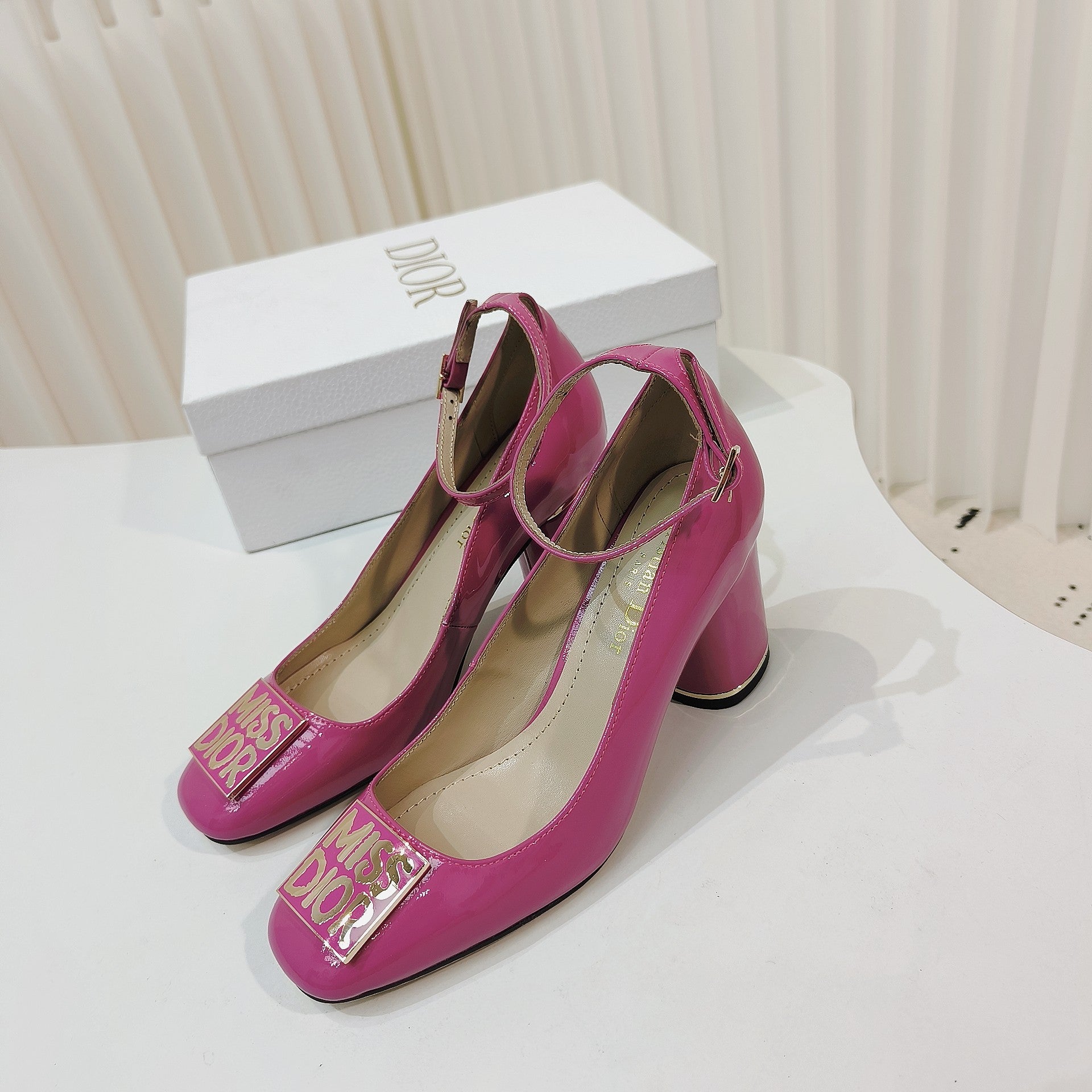DIOR Miss DIOR Pump 85mm In Deep Pink Cowhide 111337