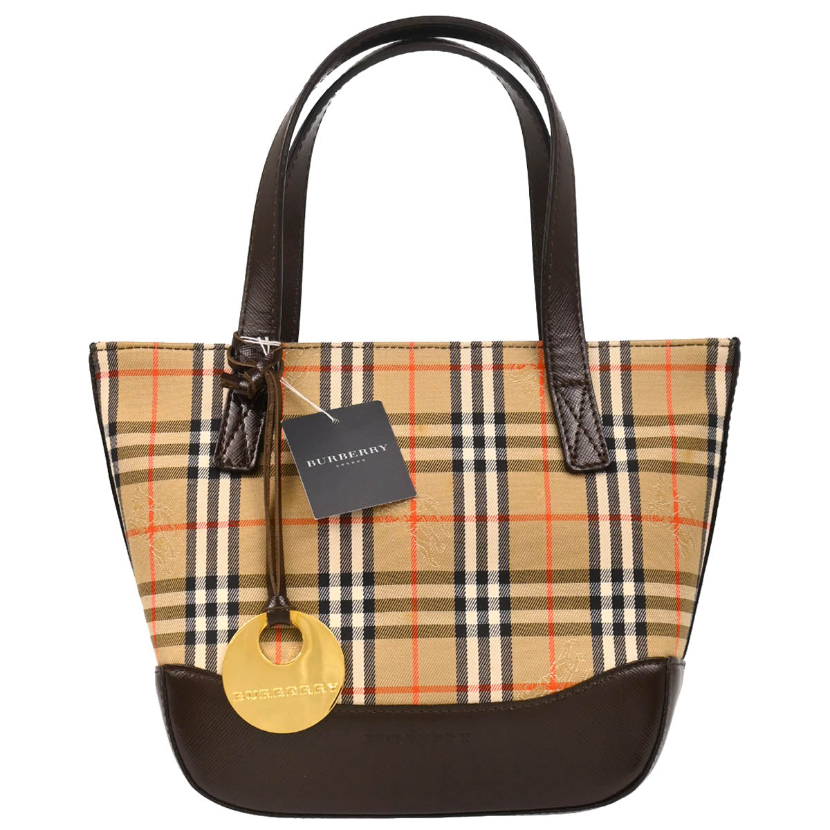 Burberry Beige House Check Tote Handbag