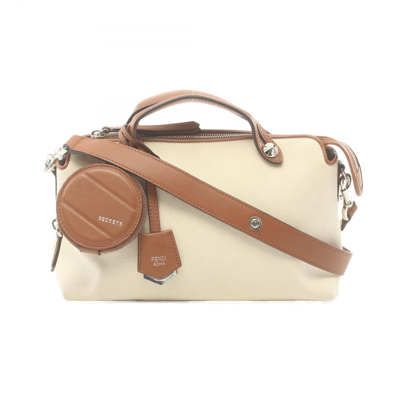 Fendi By The Way Medium Canvas Leather Handbag