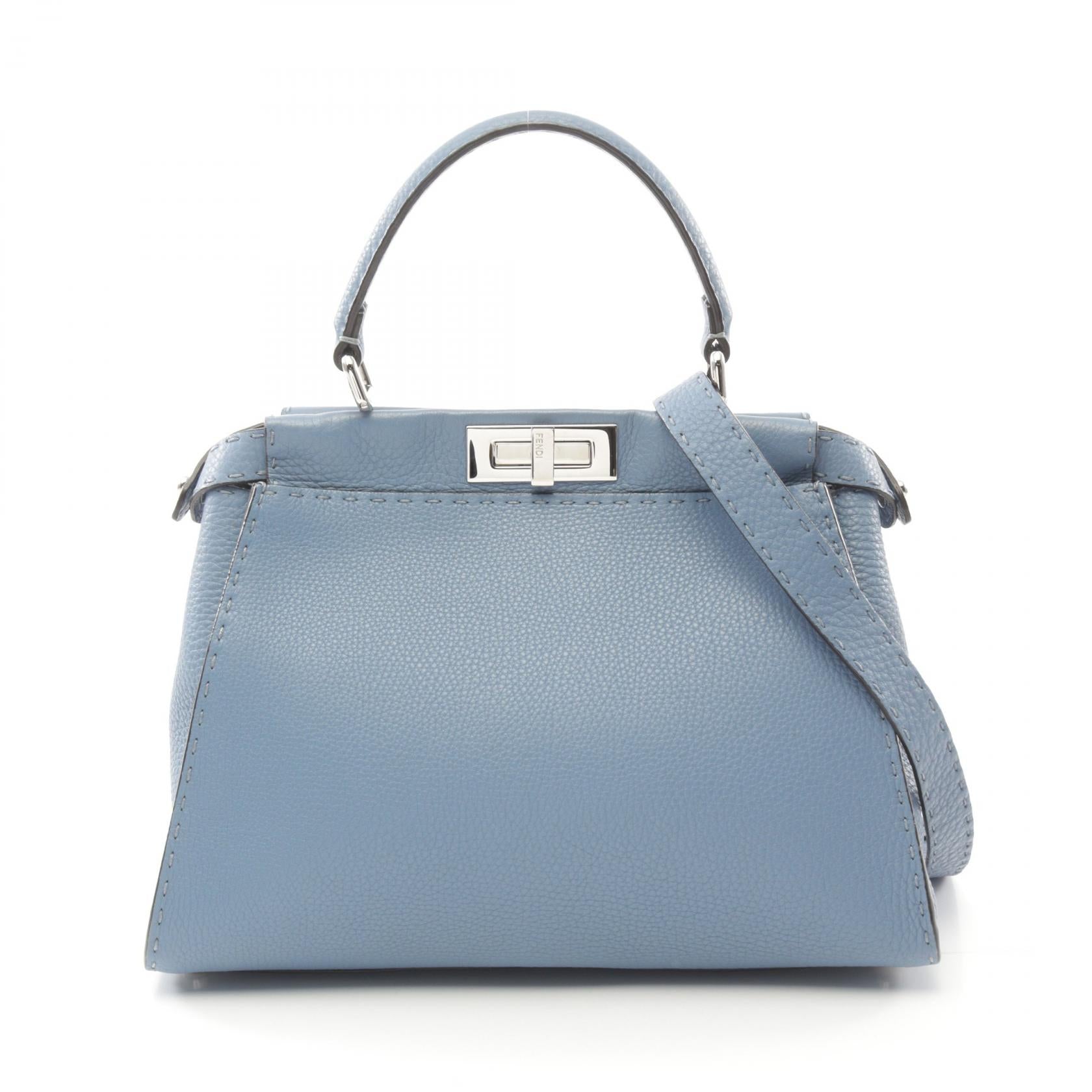 Fendi Peekaboo Regular Selleria Leather Handbag