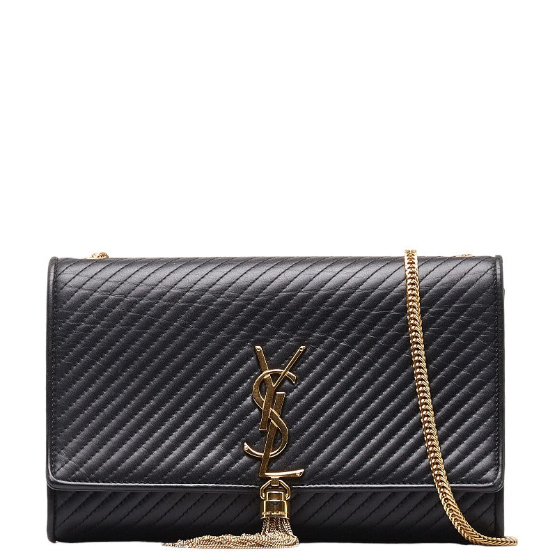 Saint Laurent Classic Kate Tussel Chain Shoulder Bag Black G Leather Saint Laurent