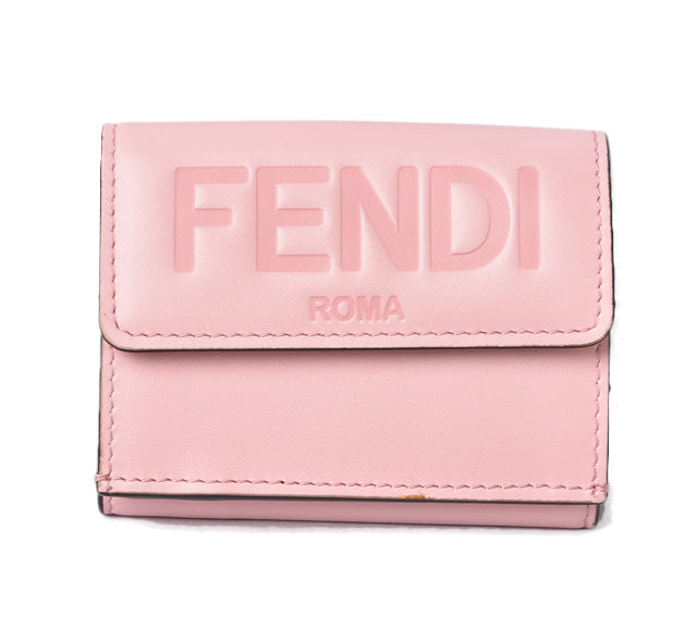 Fendi Soft Leather Trifold Mini Wallet 8M0395