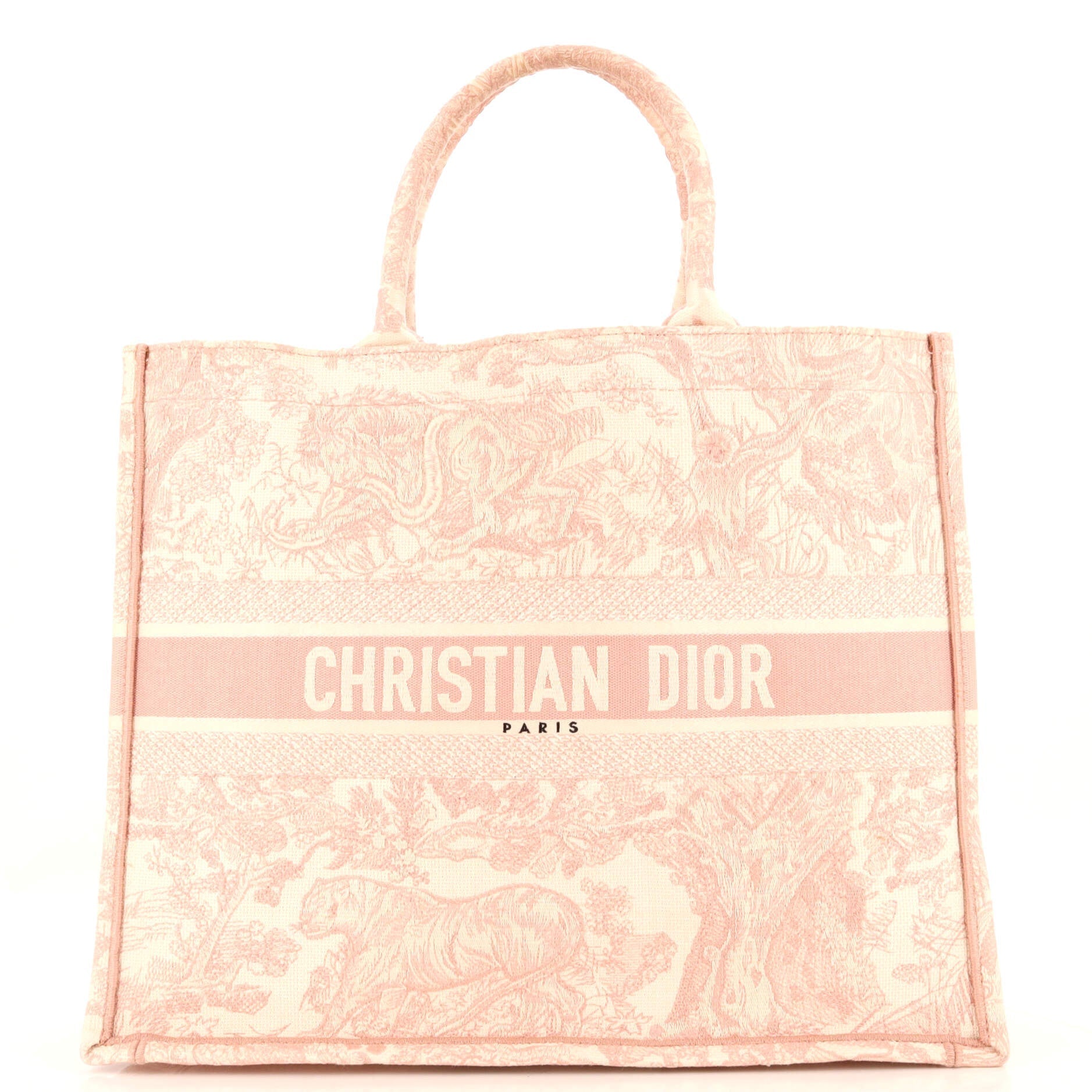 Dior Book Tote Embroidered Canvas Large
