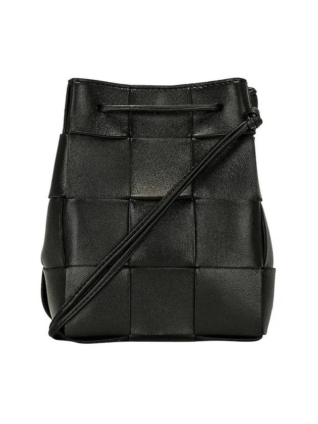 Bottega Veneta Intrecciato Cassette Small Bucket Bag Black