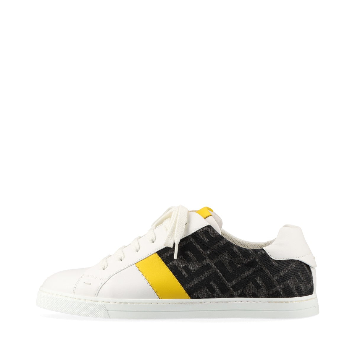 Fendi Zucca Canvas Leather Trainers 6 Men Multicolor 7E1408 Box Bag