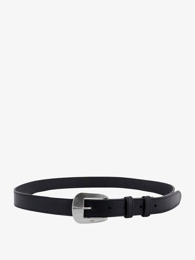CELINE Medium Marco Vintage Calfskin Belt Black