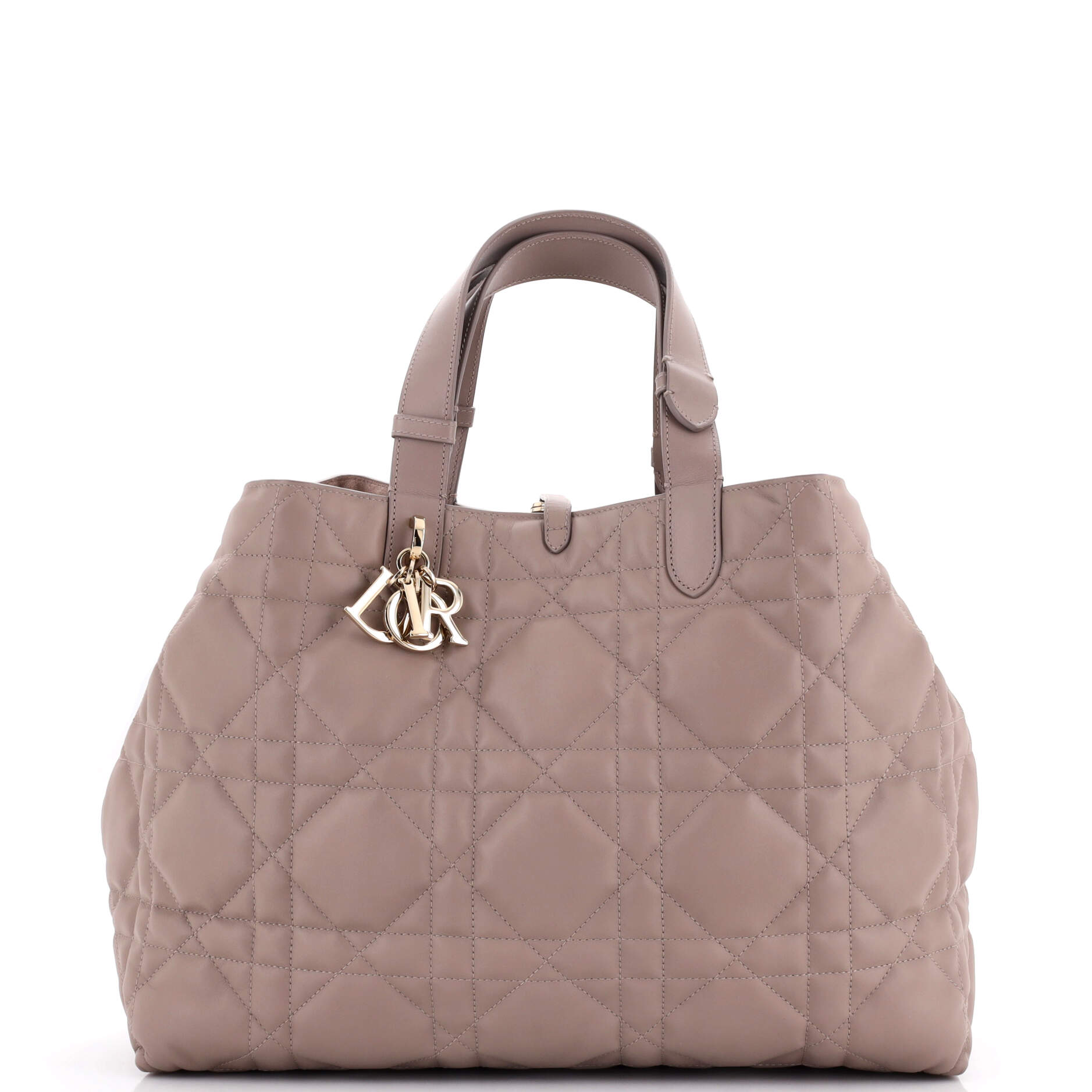Dior Toujours Tote Bag Macrocannage Quilt Calfskin Large