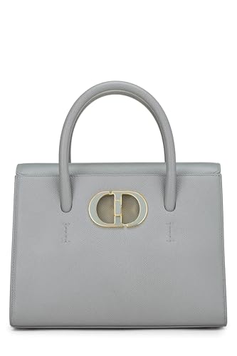 Dior, Grey Grained Calfskin St Honoré Tote Medium, Blue