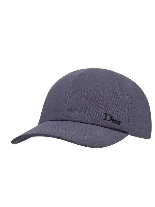 Cotton Base Ball Cap Anthracite Grey Dior