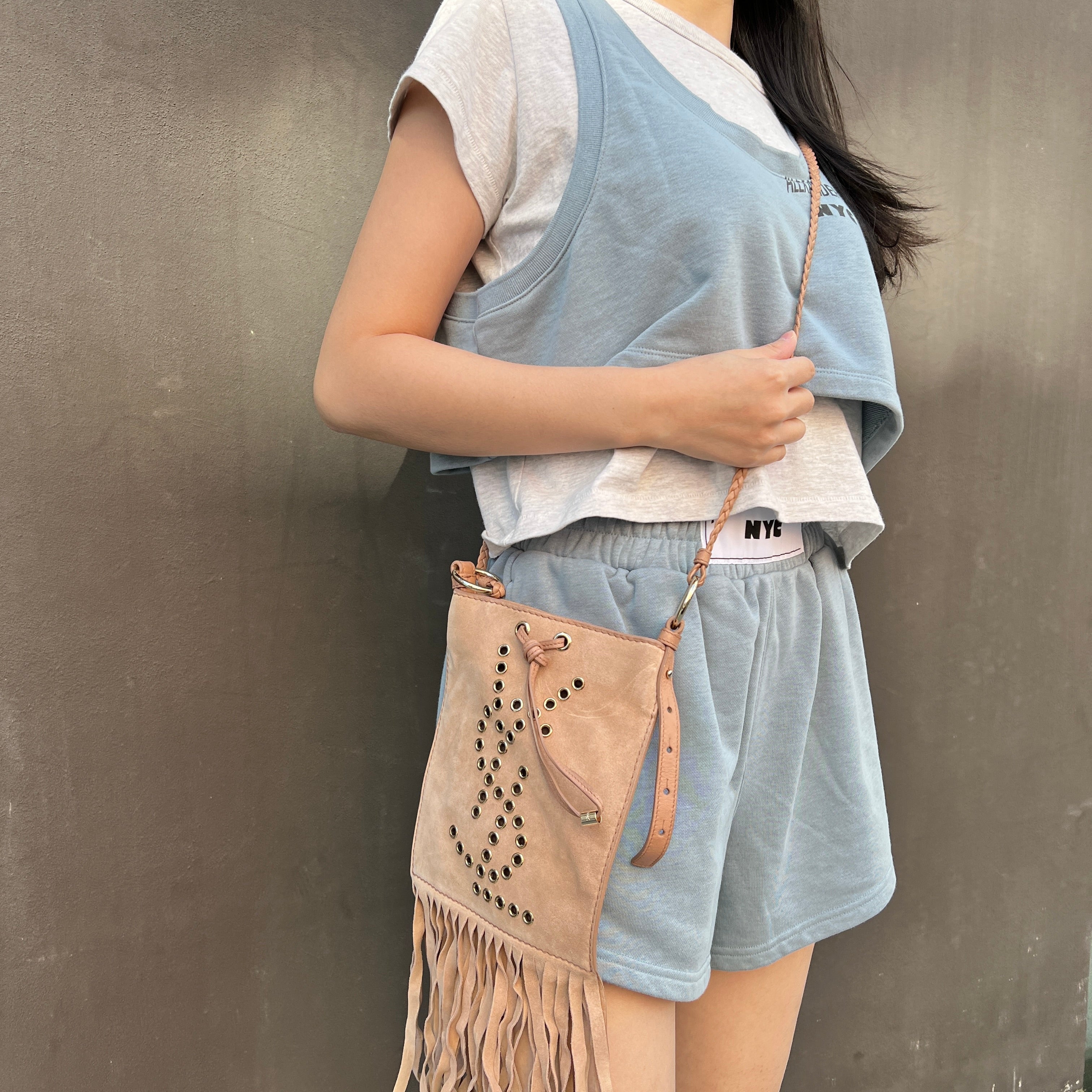 Yves Saint Laurent Suede Tassel Bag