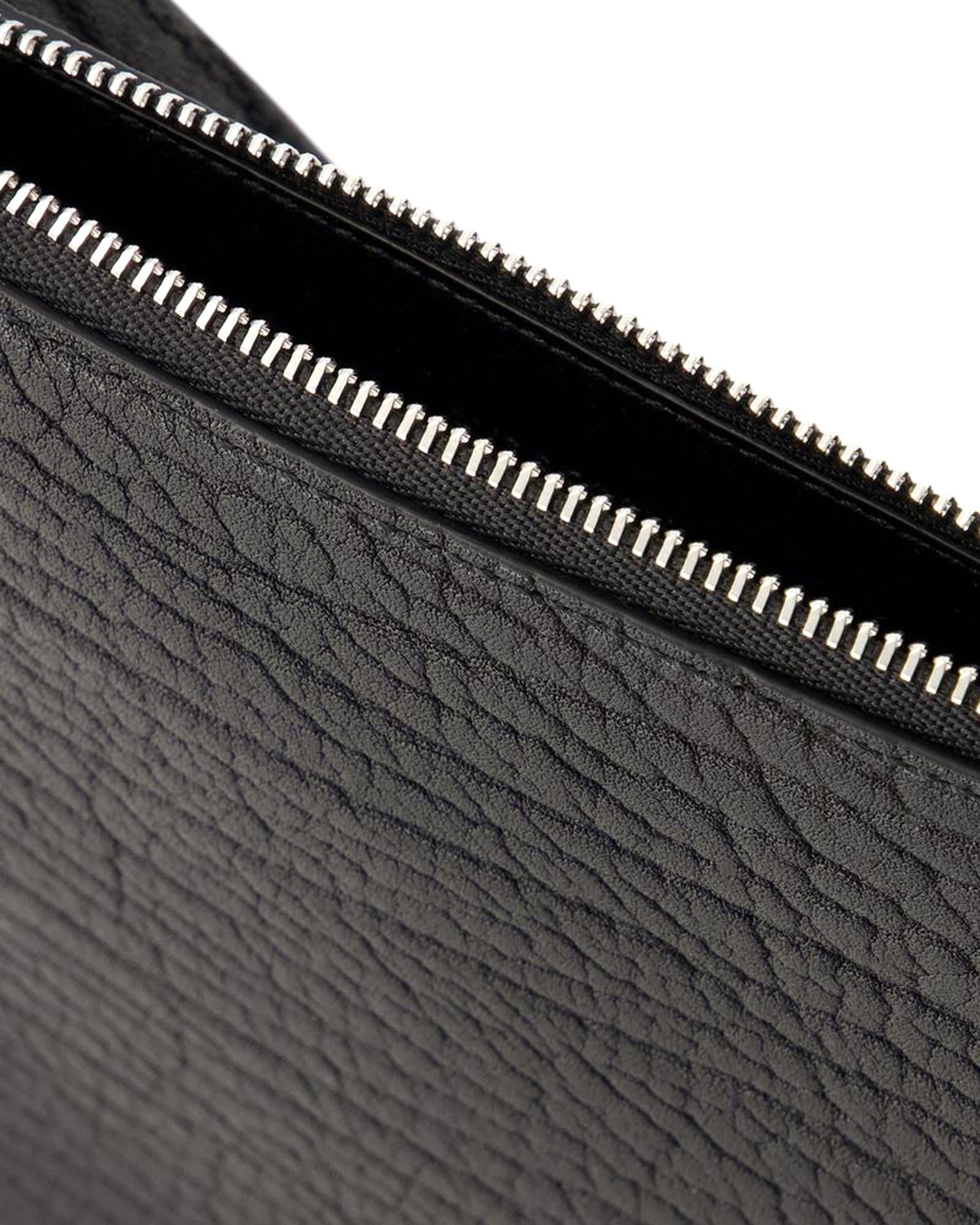 Burberry Half Moon Leather Clutch Women Black Clutch Bags