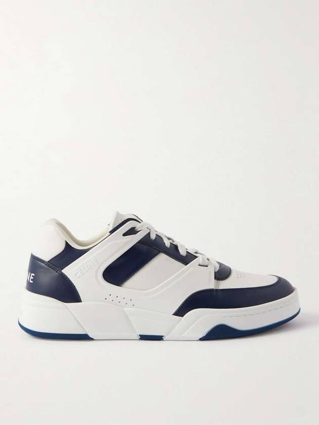 CELINE CT07 Trainer Calfskin Lace-Up Low Top Sneakers Navy