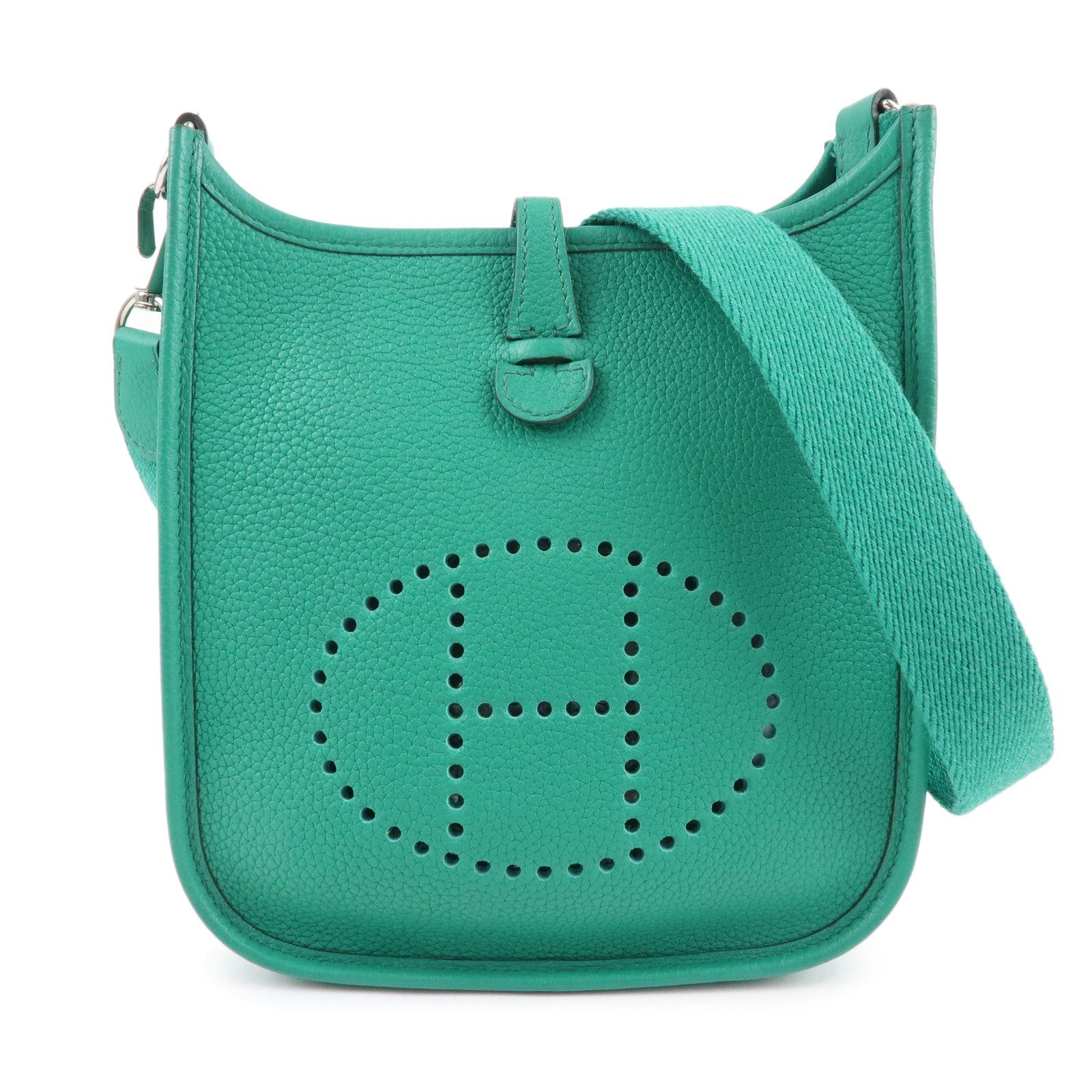 HERMES Taurillon Clemence Evelyne TPM Amazon Shoulder Bag Green