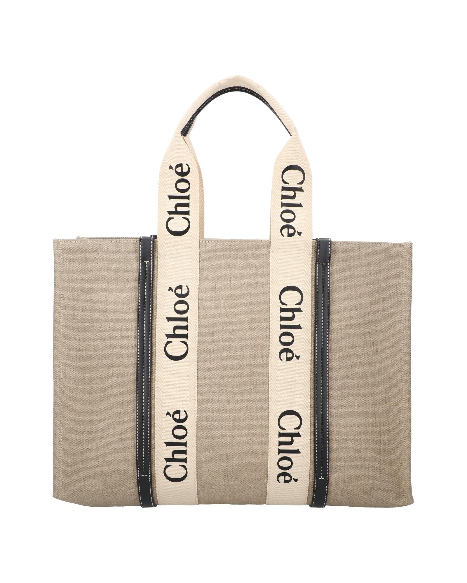 Chloe Woody Medium Tote Bag Women Black | Black Handbags