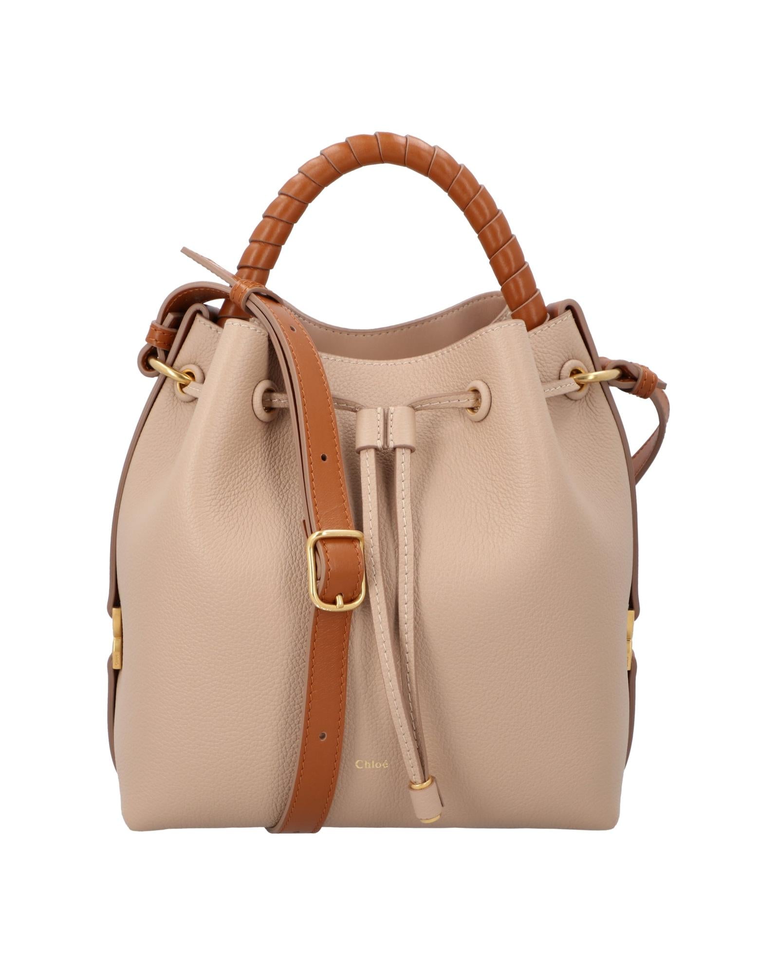Chloe Woody Small Shoulder Bag Women Brown | Beige Handbags