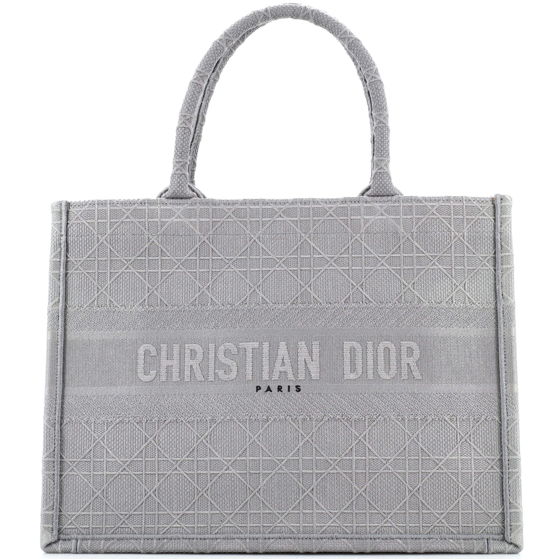 Dior Book Tote Cannage Embroidered Canvas Medium