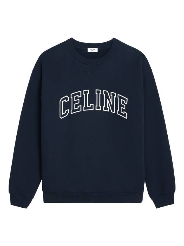CELINE College Logo Sweatshirt Navy