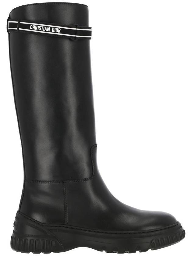 Women's The Racer Calfskin Long Boots Black Dior