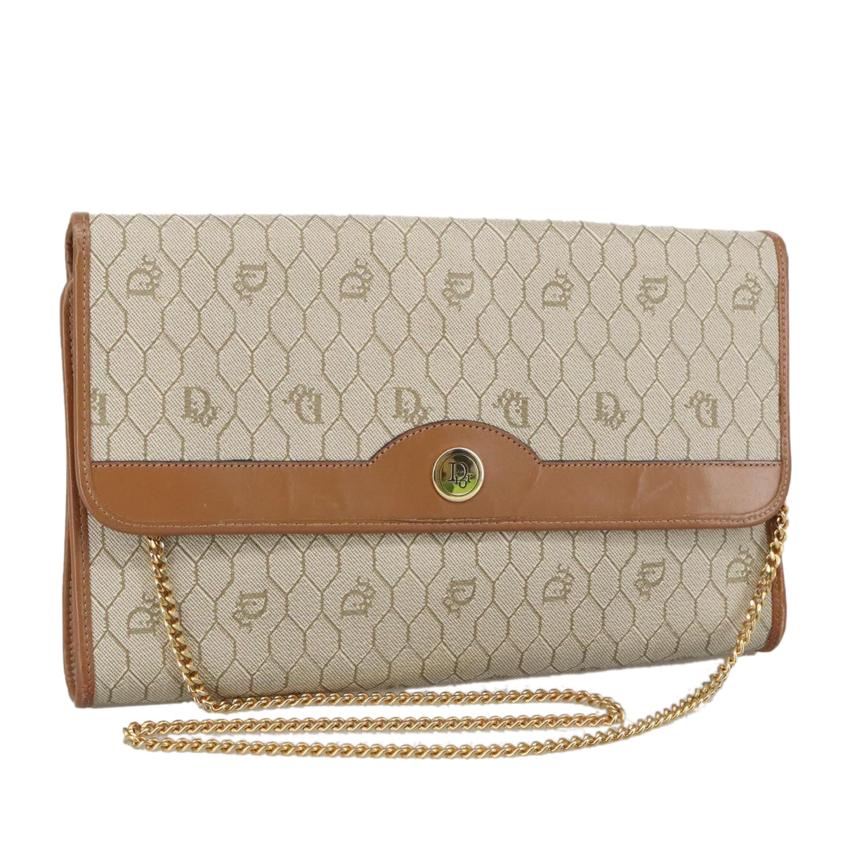 Dior Honeycomb Canvas Shoulder Bag (Pre-Owned)