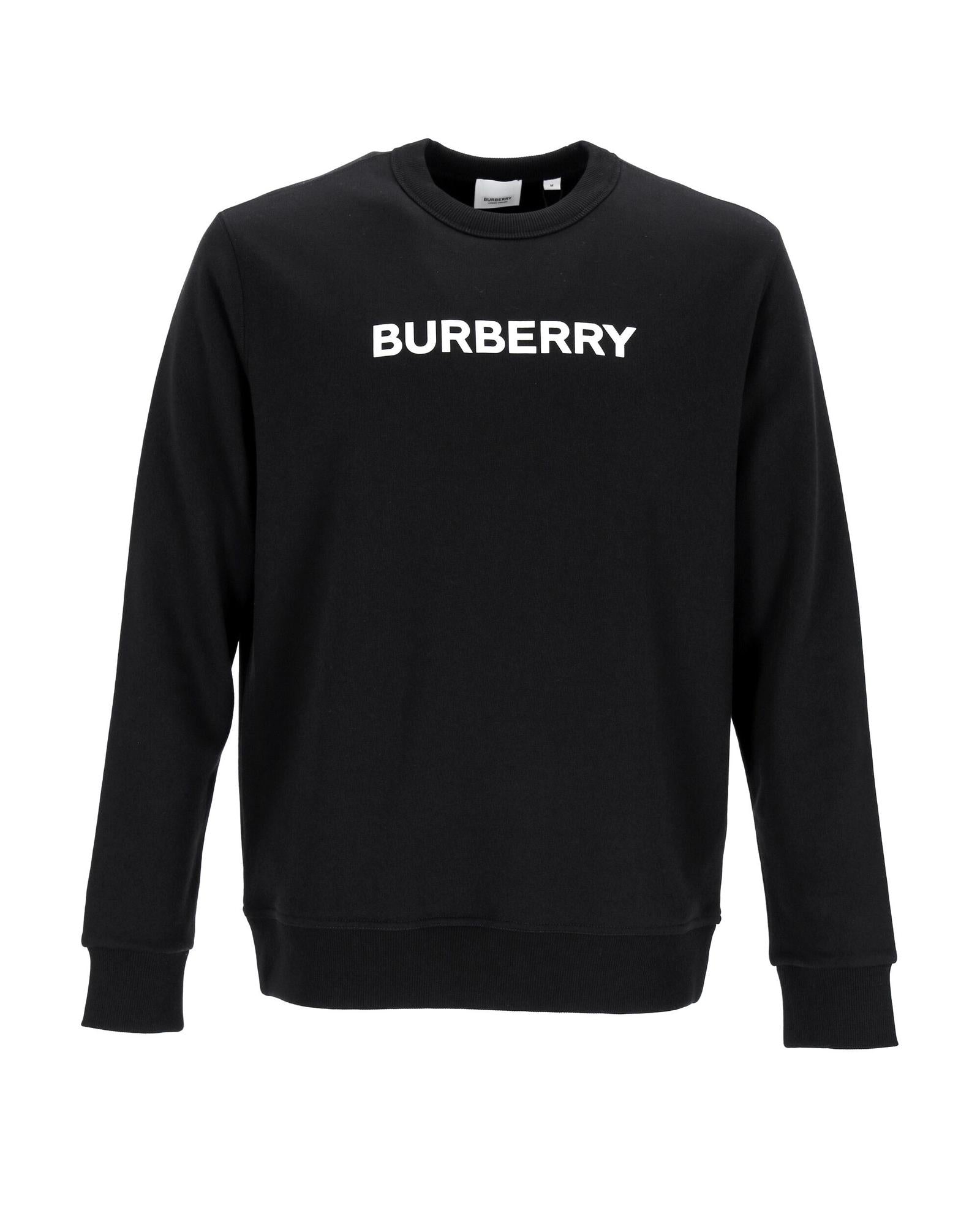 Burberry Logo Crew Neck Sweatshirt Men Black | Black Sweatshirts & Hoodies