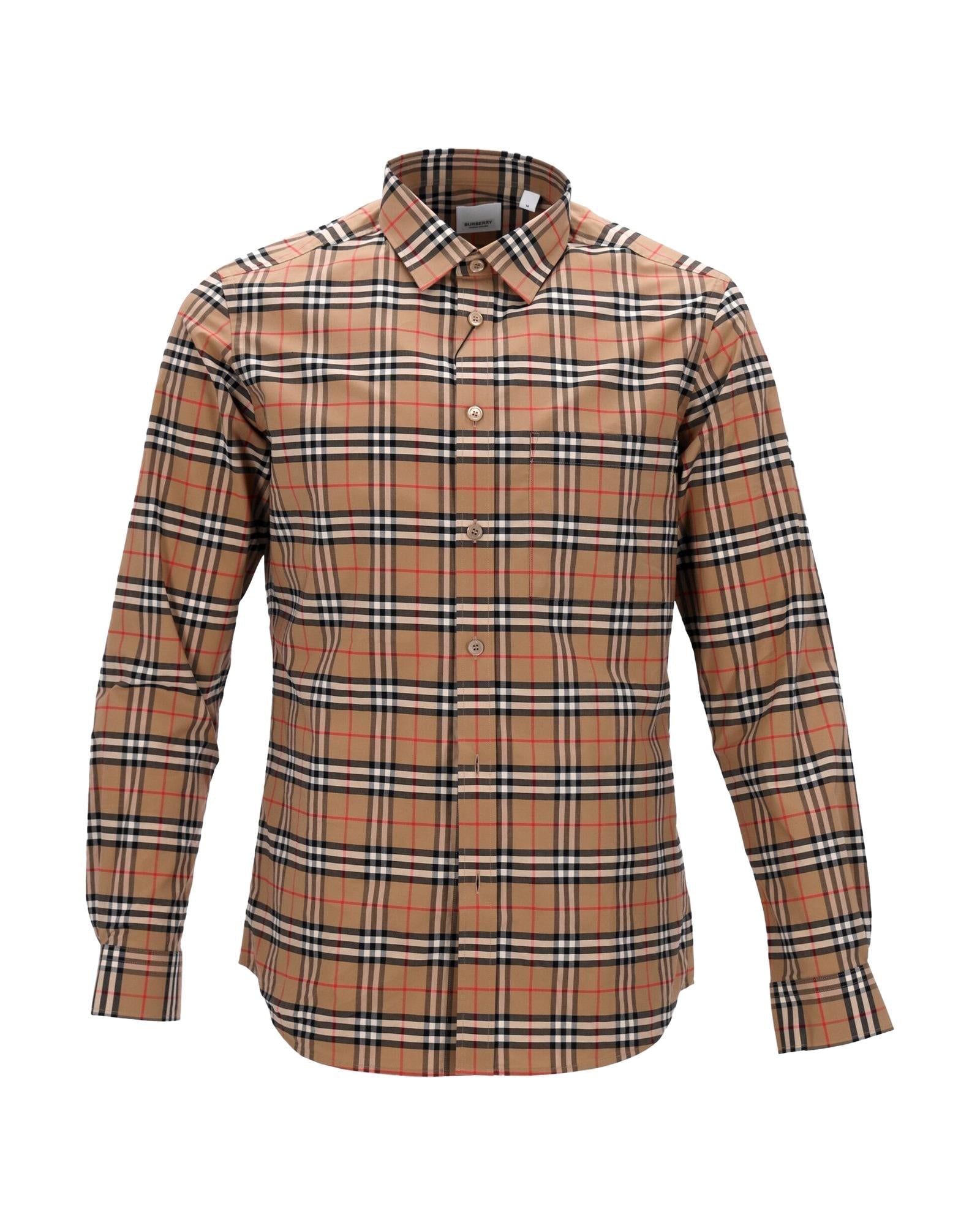 Burberry Classic Check LongSleeve Shirt Men Brown | Beige