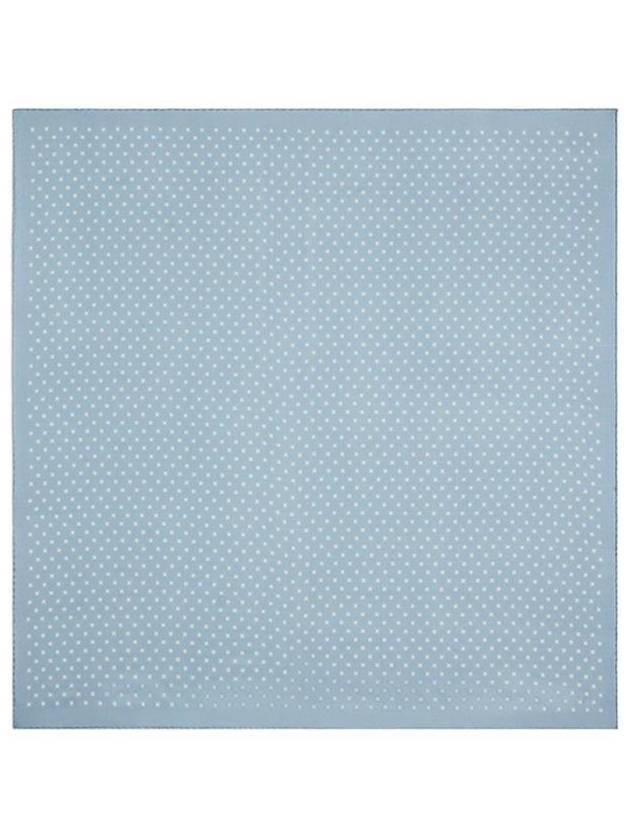 CELINE Triomphe Square Silk Twill Scarf Grey Blue