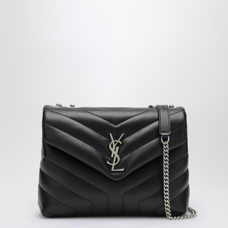 Saint Laurent Black/Silver Small Ysl Loulou Bag Women