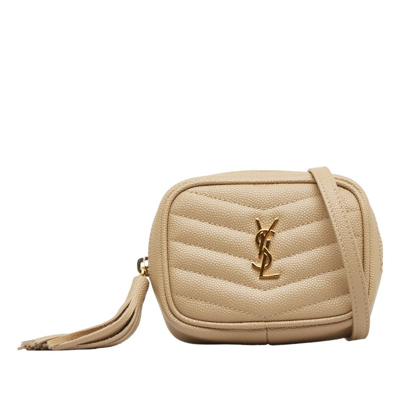 Saint Laurent Monogram Cassandra Ba Mini Chain Shoulder Bag Beige G Leather Saint Laurent