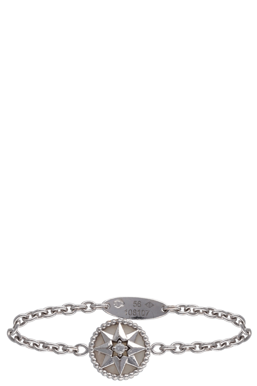 CHRISTIAN DIOR Rose des Vents Ring 18k White Gold MOP Diamond