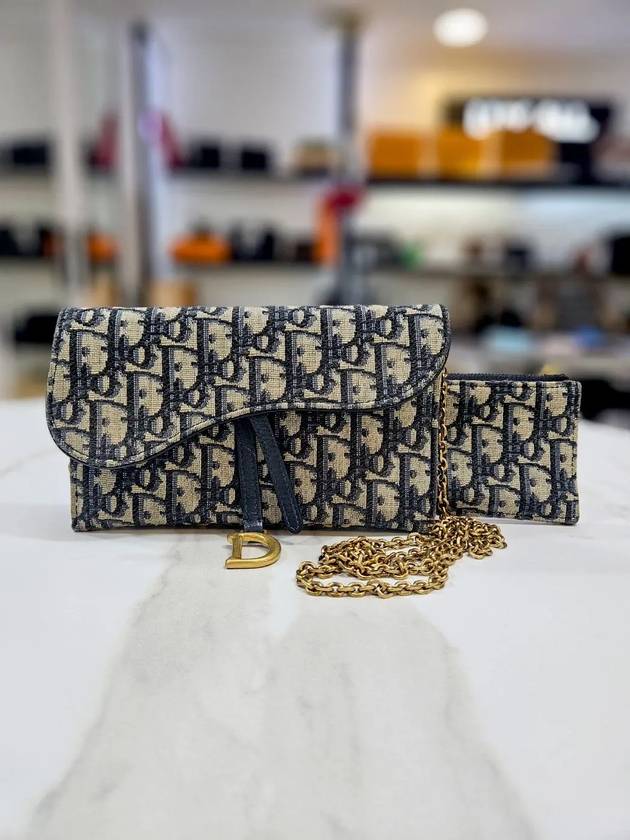 Oblique Saddle Wallet Mini Chain WOC Cross Bag S5614CTZQ Dior