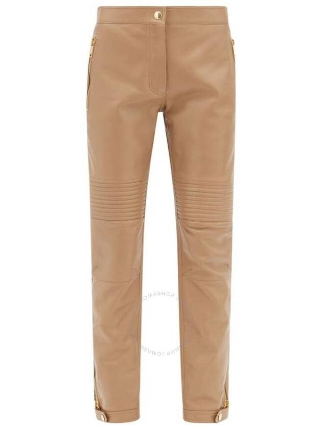 Burberry Burberry Camel Christy Leather Skinny Trousers Brand Size 6 US Size 4