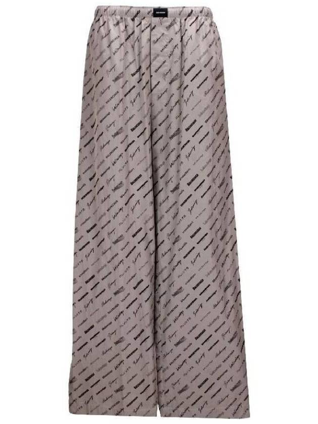 Balenciaga Balenciaga Logo Print Wide-Leg Pants, Brand Size 38 (US Size 8)