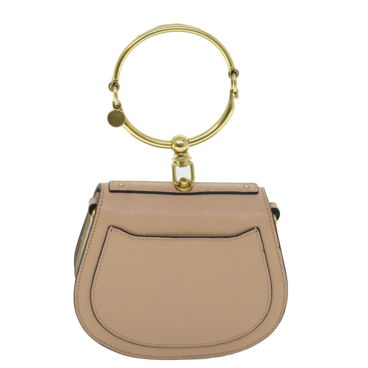 Chloe Small Bracelet Bag Hand Bag Leather 2way Beige 51030