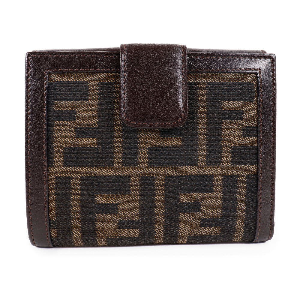 Fendi Canvas Calfskin Bifold Wallet