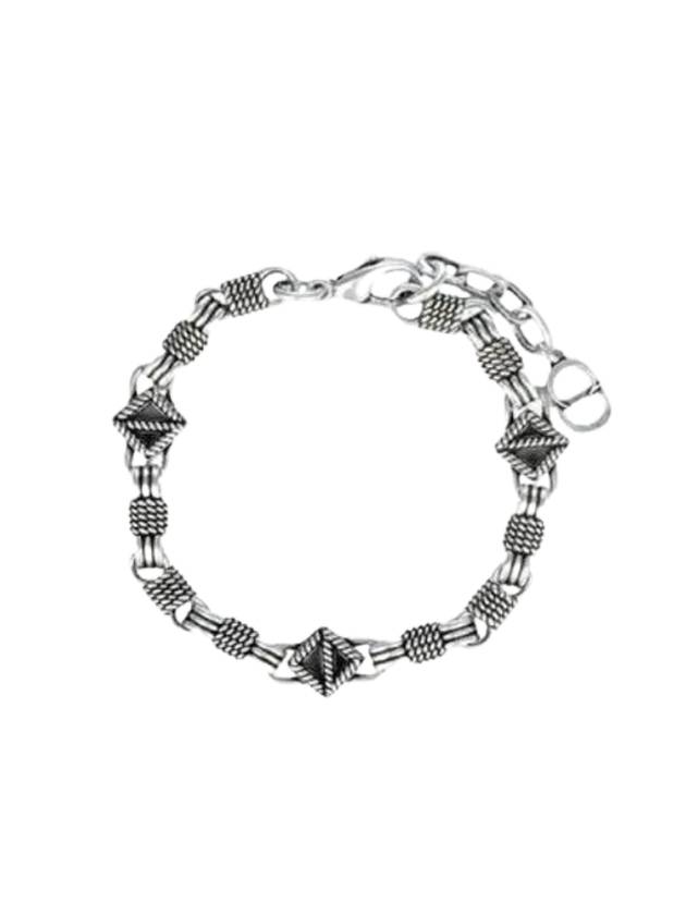 CD Diamond Buffalo Bracelet Silver Dior