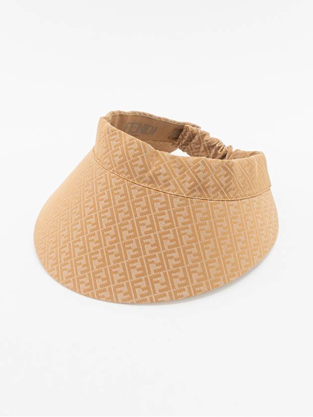 Fendi Denim Effect Caramel Visor Brown