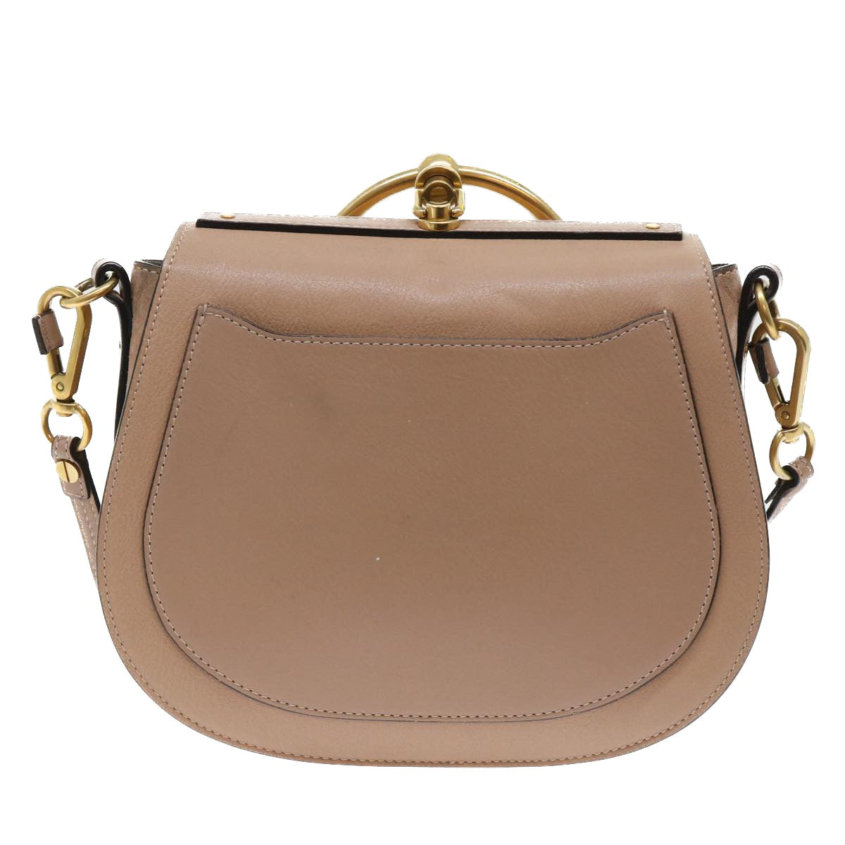 Chloe Nile Small Bracelet Hand Bag Leather 2way Beige 53274