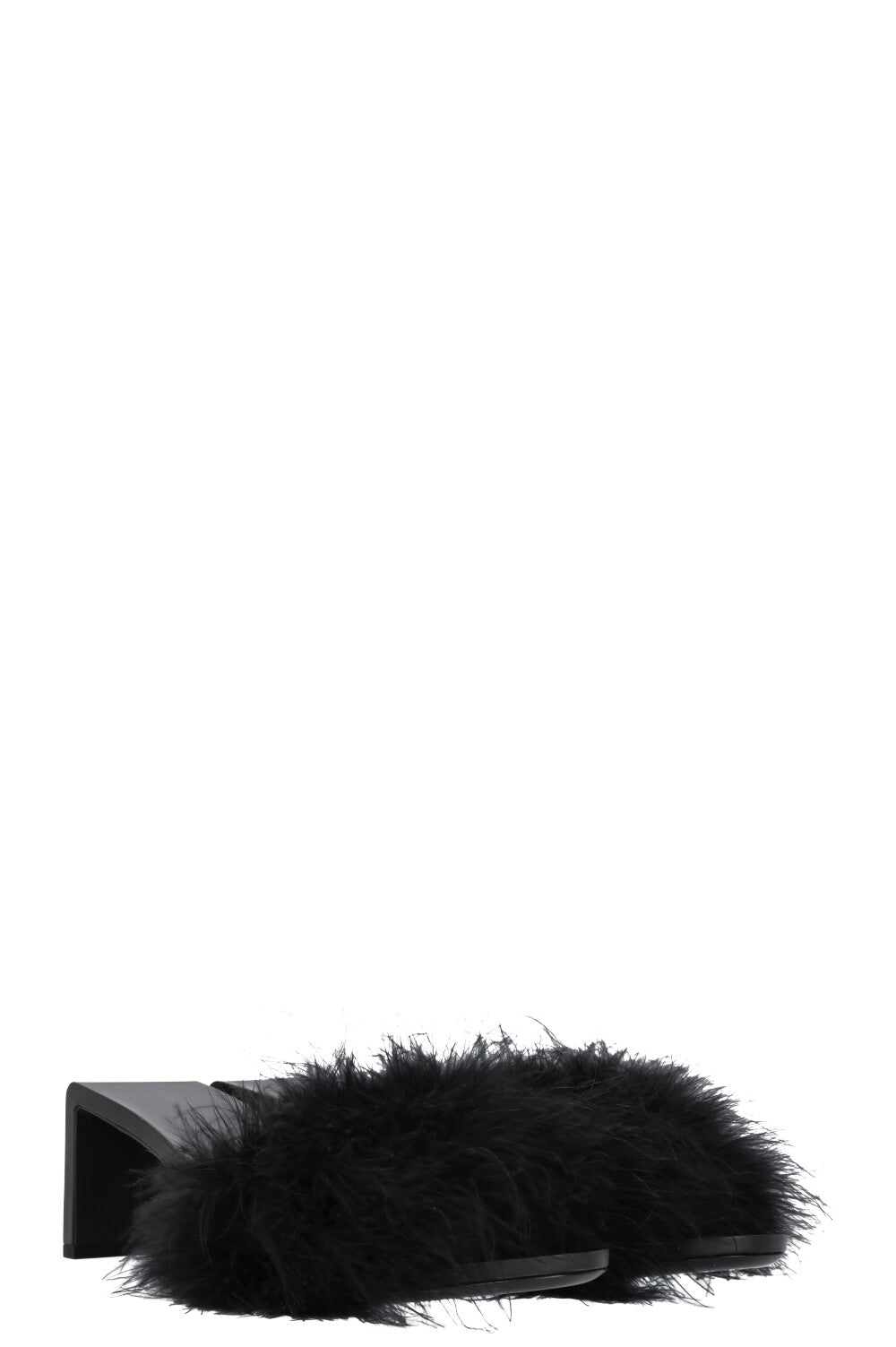 BALENCIAGA Mono Feather Mules Black