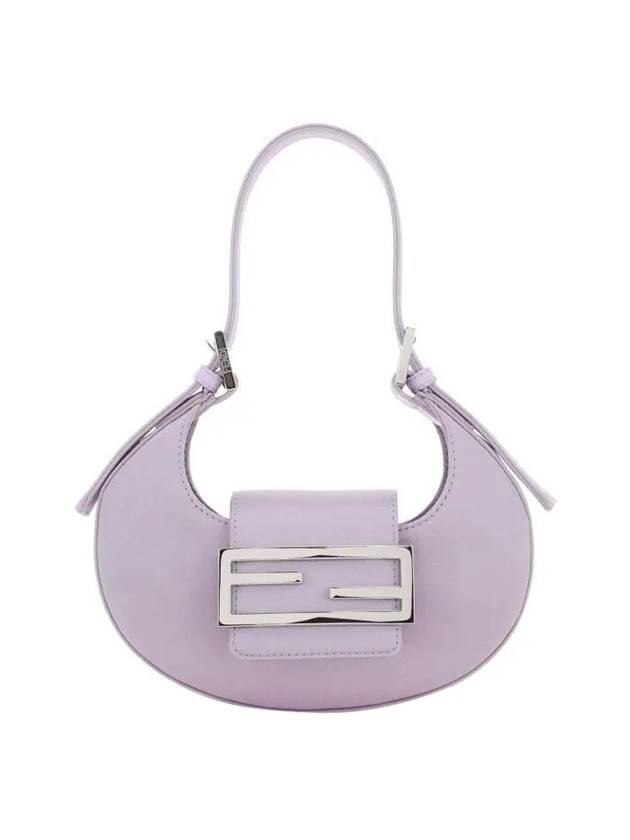Fendi FF Cookie Mini Satin Hobo Shoulder Bag Lilac
