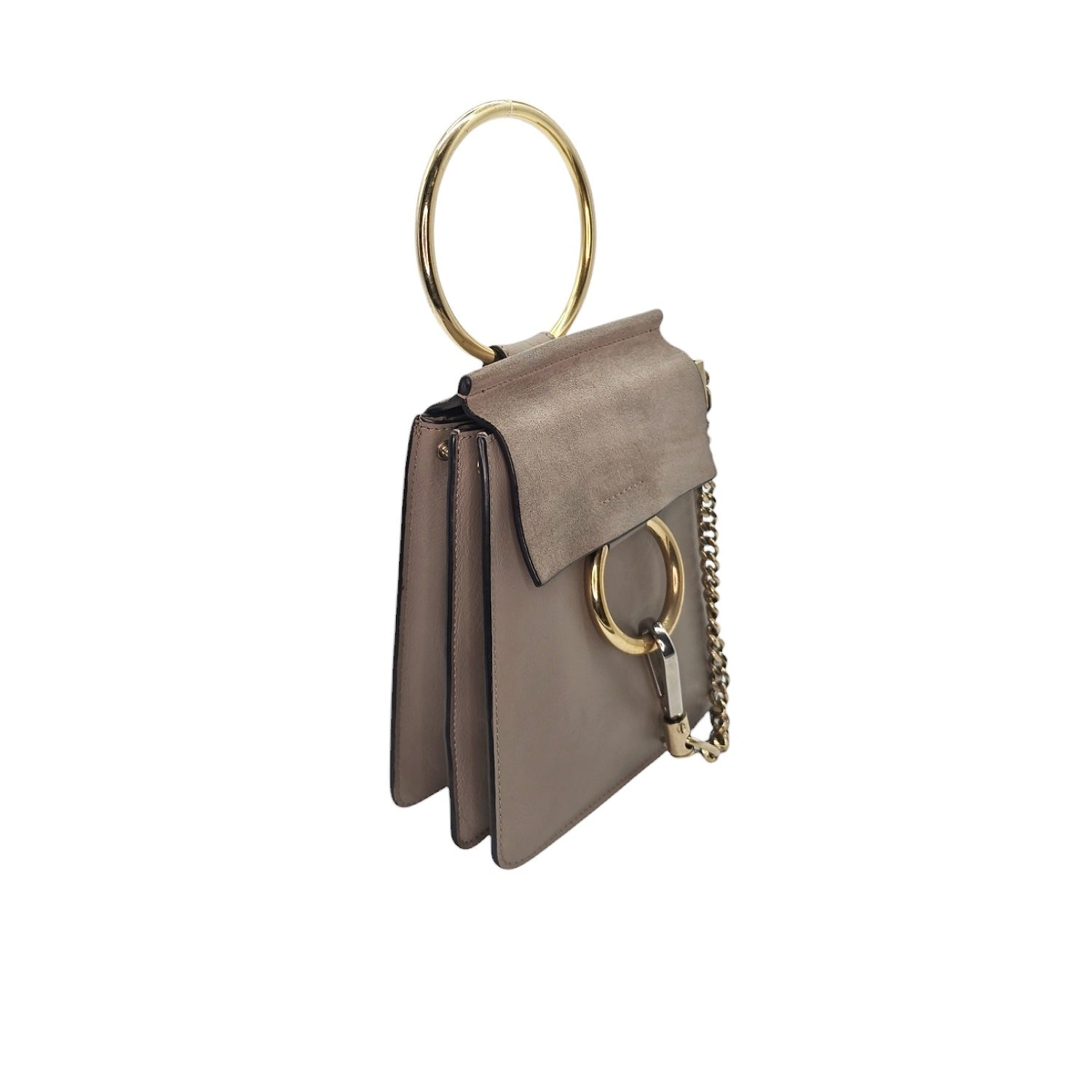Chloe Calfskin Suede Mini Faye Bracelet Bag