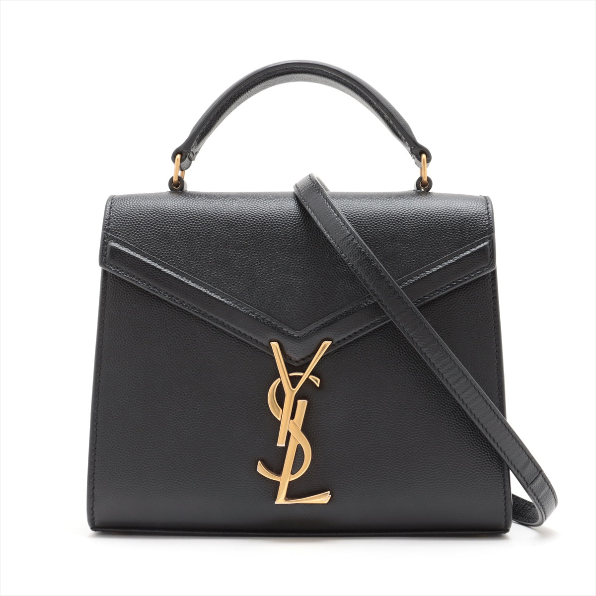 Saint Laurent Cassandra Leather 2WAY Bag Black 623930