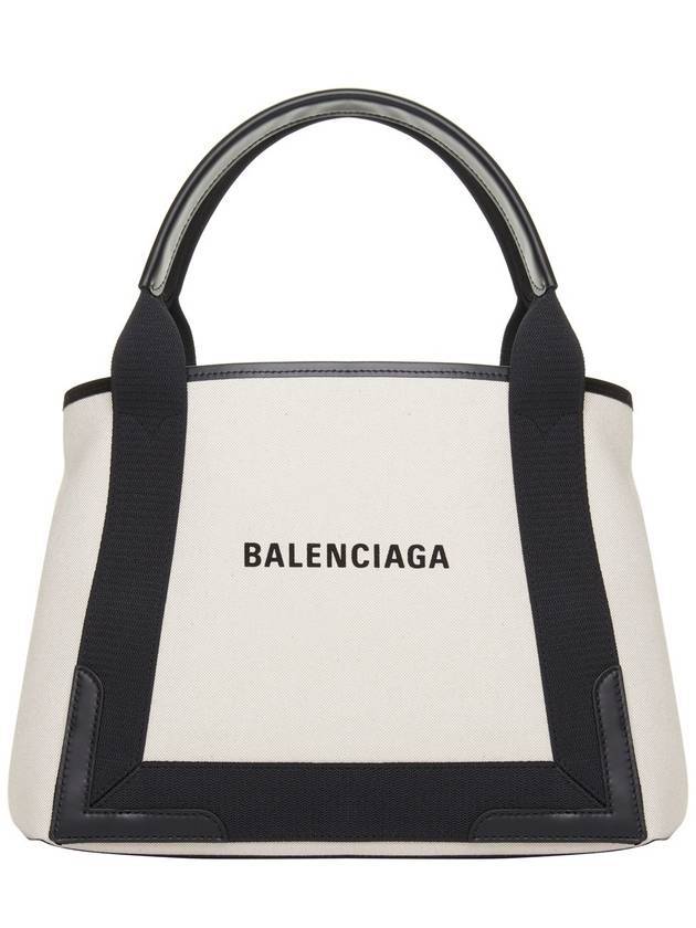 Balenciaga Cabas Logo Canvas Small Tote Bag Black