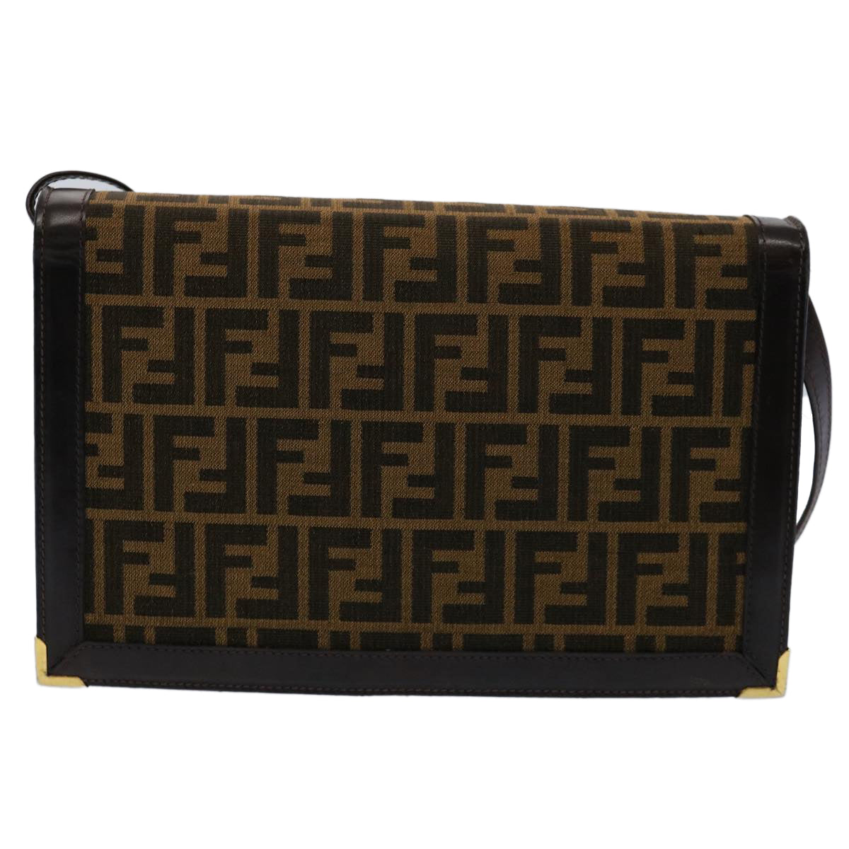 FENDI Zucca Canvas Shoulder Bag Brown60957