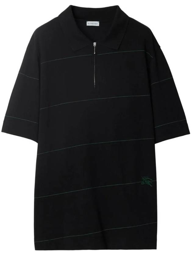 Burberry logo embroidered striped polo shirt 8083718