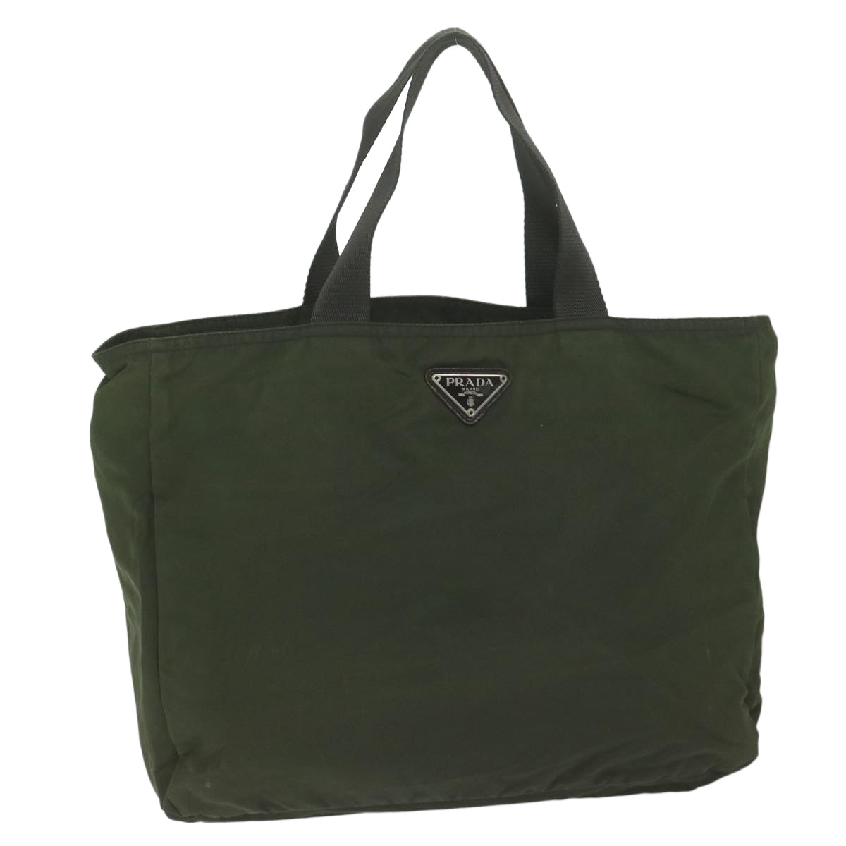 PRADA Tote Bag Nylon Khaki 62356